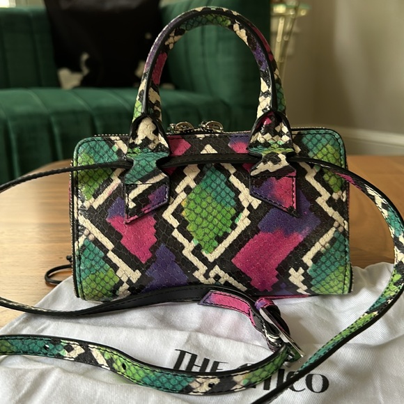 The Attico Black Mini Friday Bag Snakeskin Multicolor Belt Bag Crossbody - Picture 11 of 14
